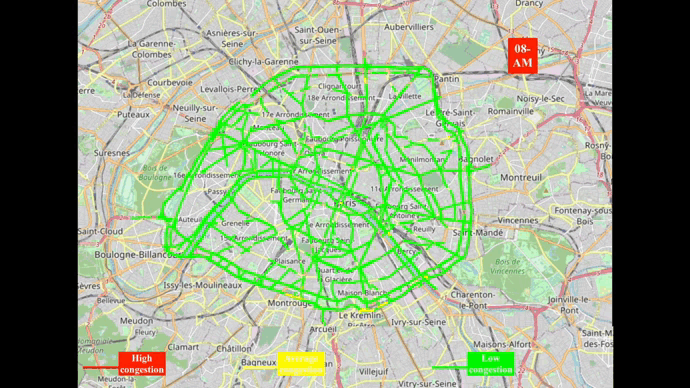 Traffic Patterns in Paris